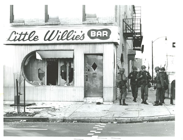 Looted building