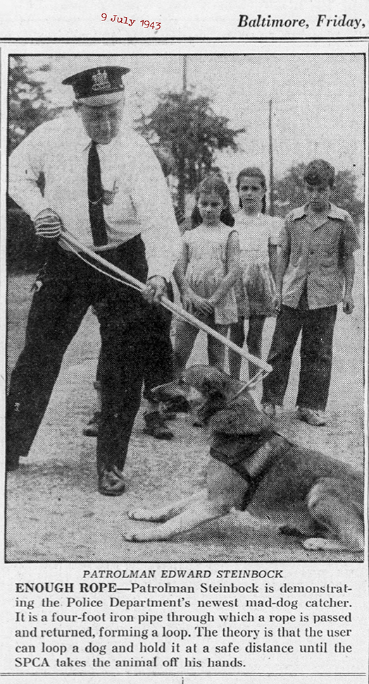 The Evening Sun Fri Jul 9 1943 dog pole72