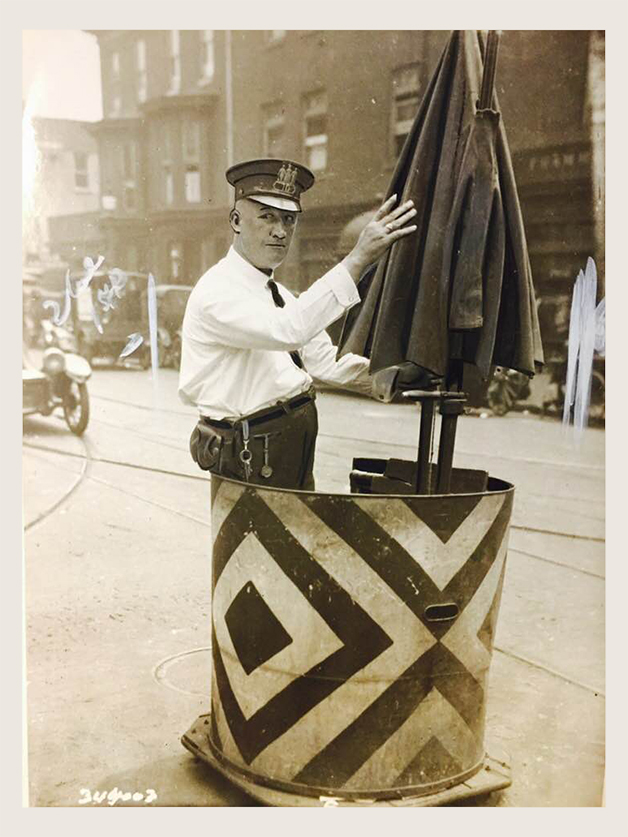 front of No coat NYPD news about BPD traffic uniform order 72