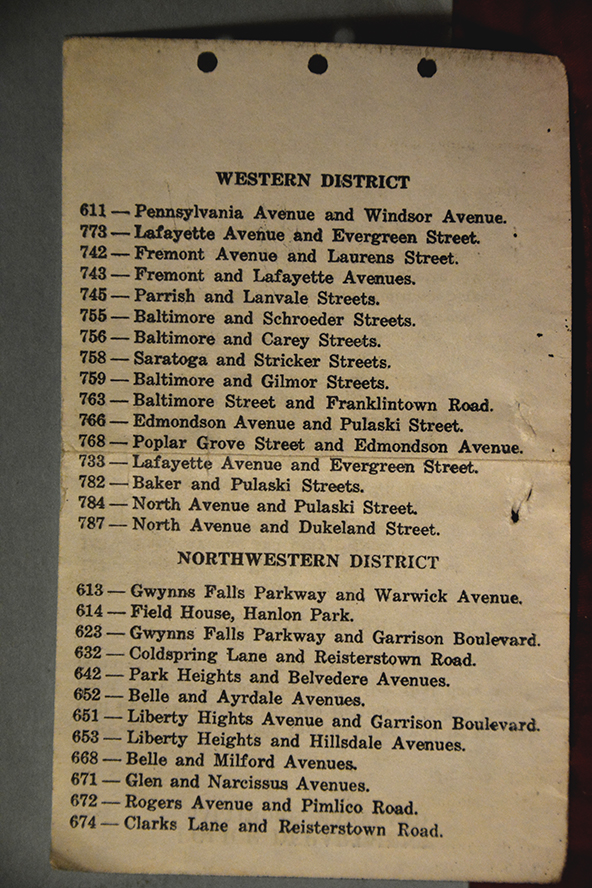 Call Box number locations lookouts CD 1969 72